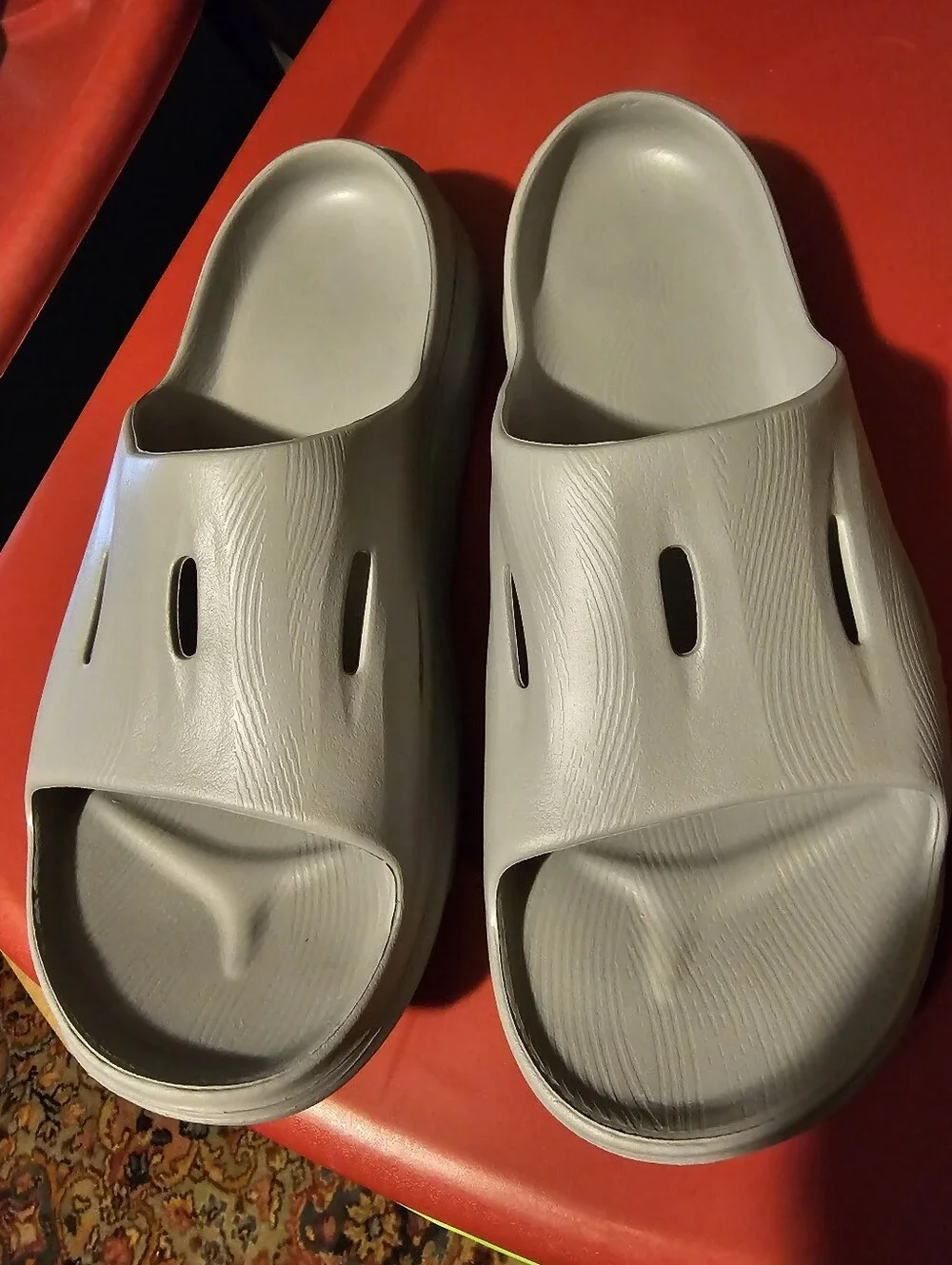 Hoka Ora Recovery Slide Gray Rubber Slip On US Size Men 14 No Box
